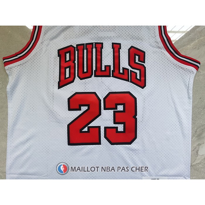 Maillot Chicago Bulls Michael Jordan NO 23 Mitchell & Ness 1998 NBA Finals Blanc